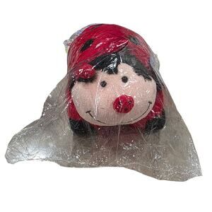 Retired 2010 Pillow Pets Peewee Ladybug 11 inch Plush Stuffed Animal Rare